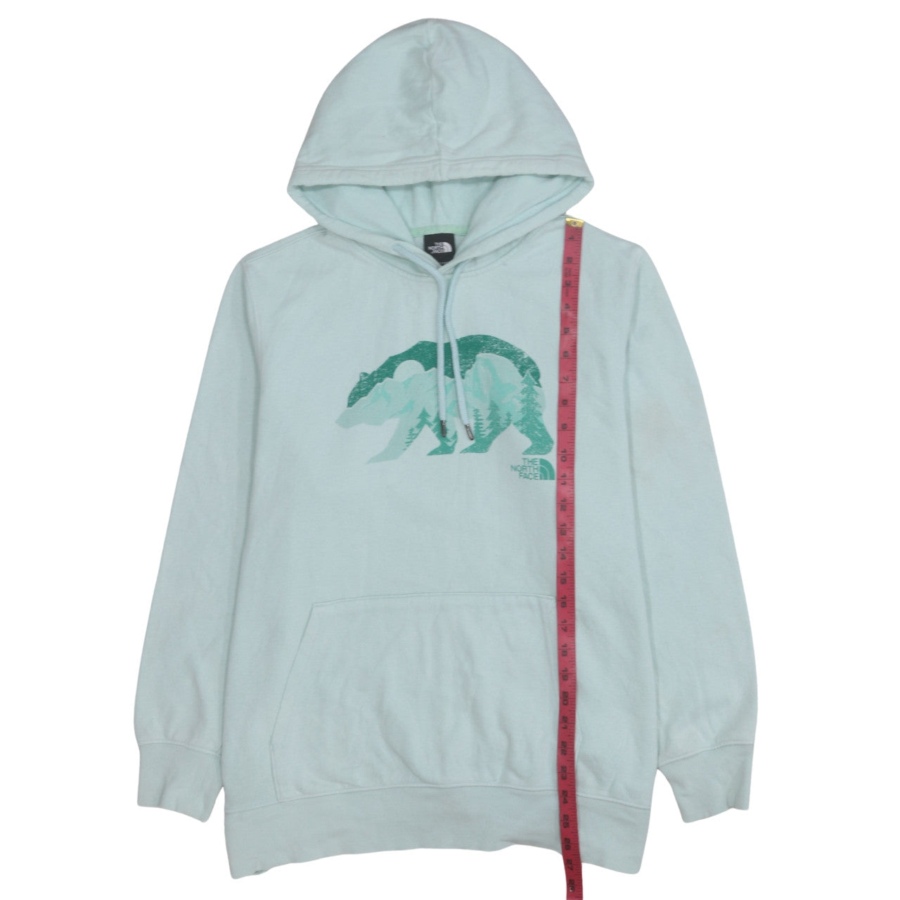 The North Face Womens Mint Green Pullover Hoodie XL Cotton Blend