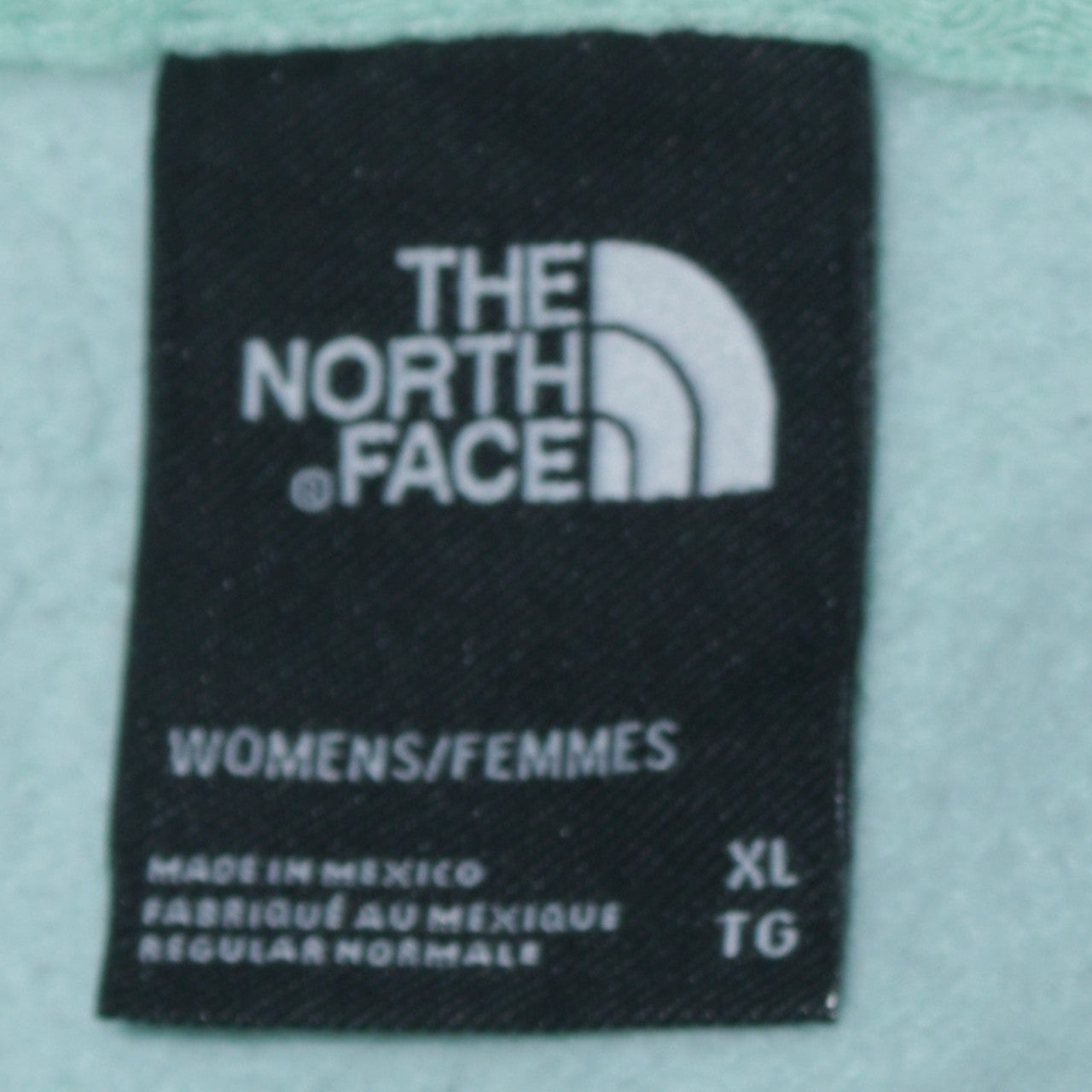 The North Face Womens Mint Green Pullover Hoodie XL Cotton Blend