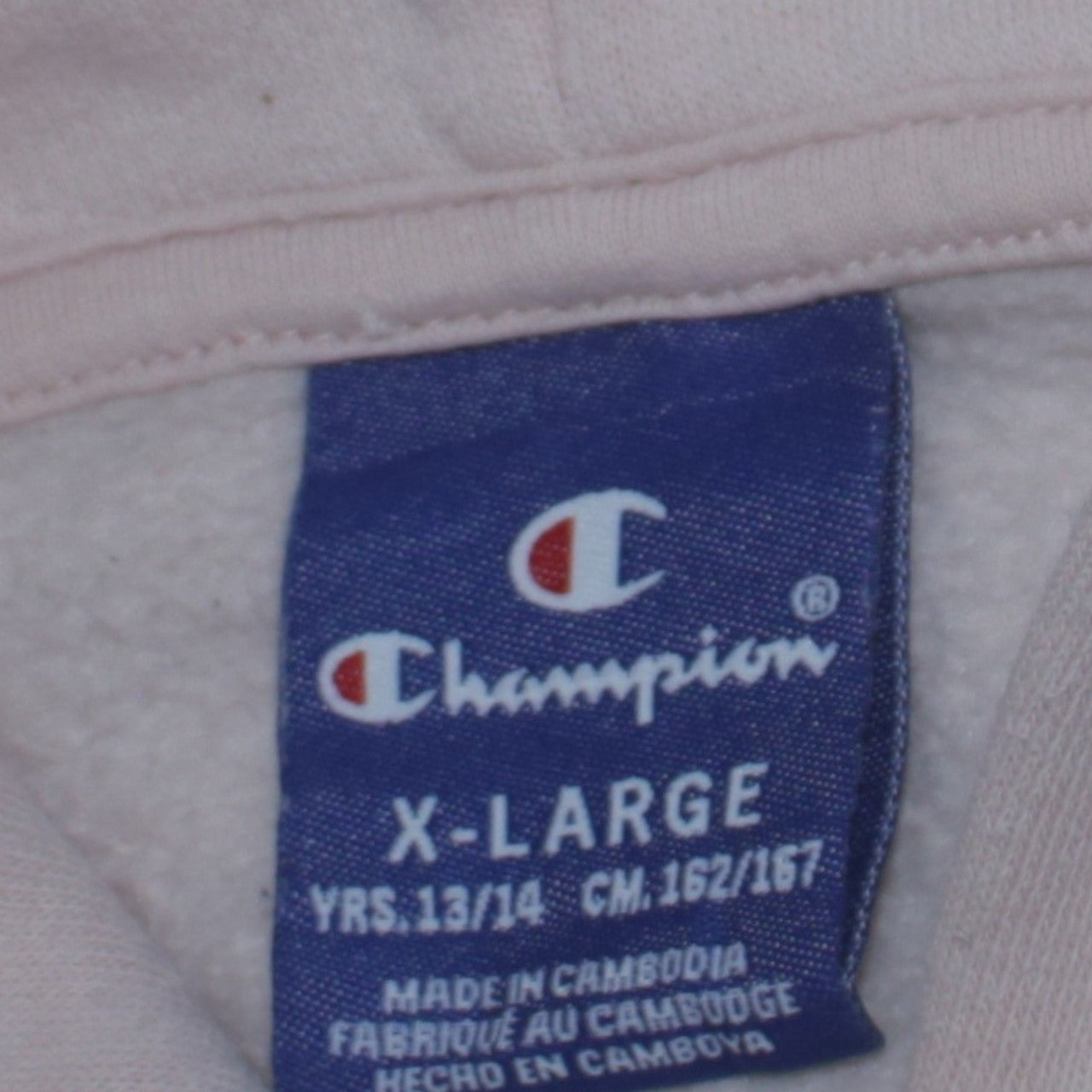 Champion Girls White Pullover Hoodie 13-14 Years Hooded Sweatshirt