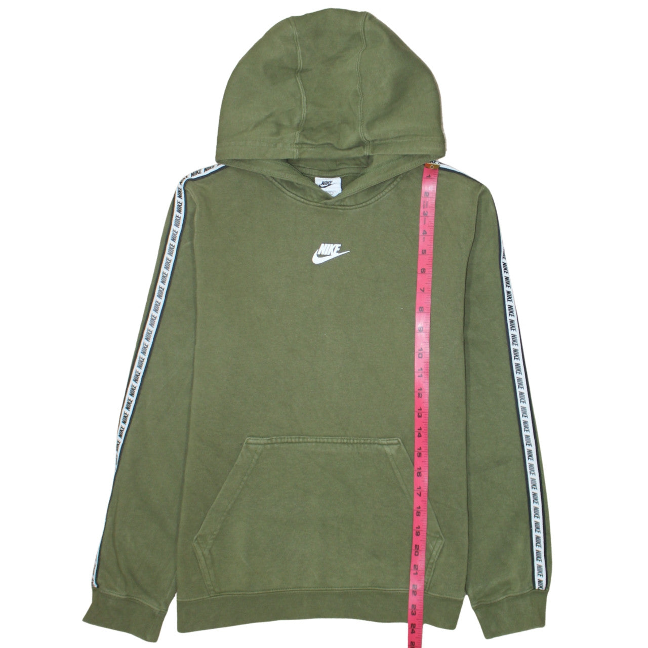 Nike Boys Green XL Pullover Fleece Hoodie with Logo Tape Detail