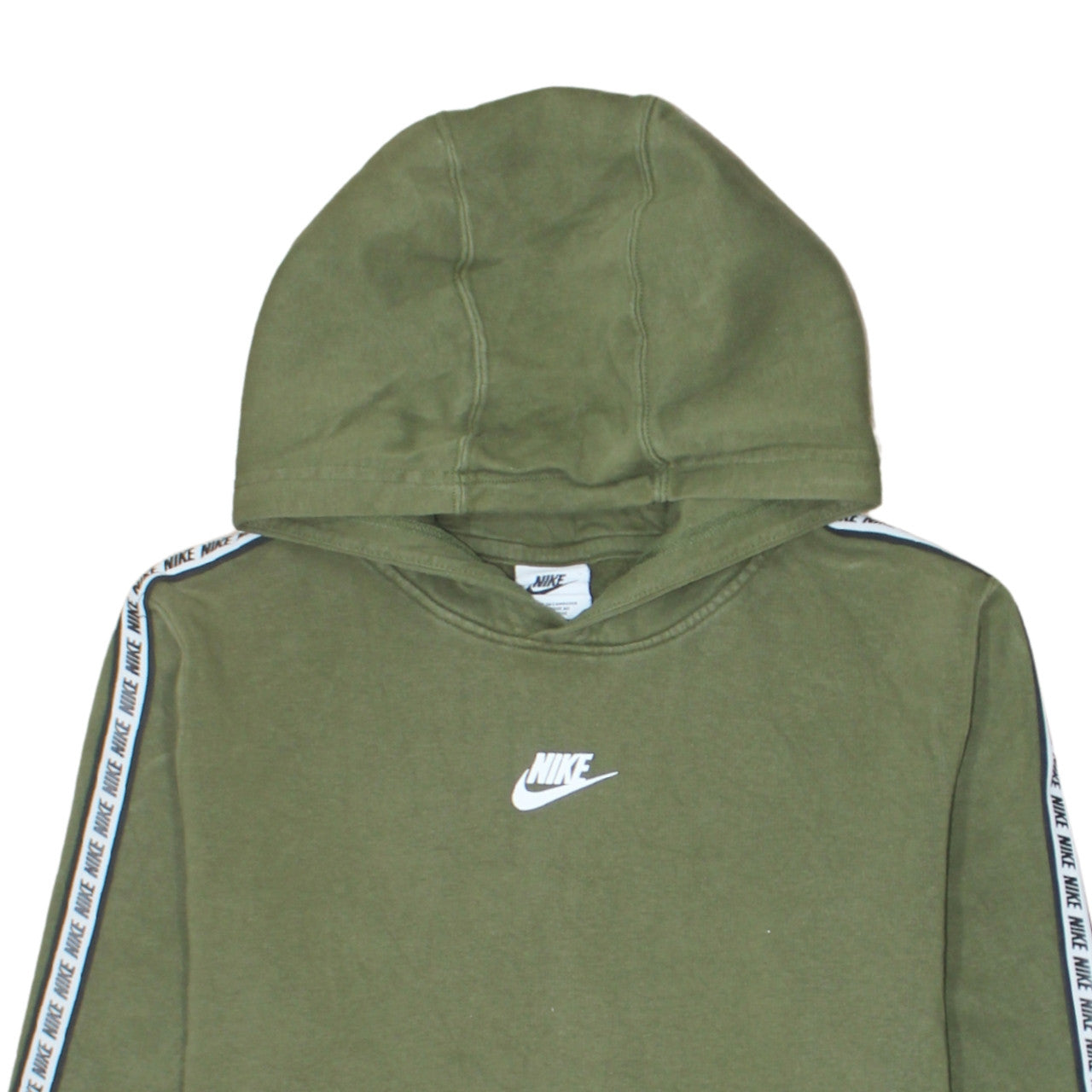 Nike Boys Green XL Pullover Fleece Hoodie with Logo Tape Detail