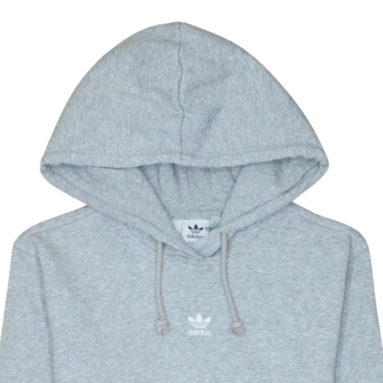 Adidas Womens Grey Pullover Hoodie Size 8 Cotton Blend Casual
