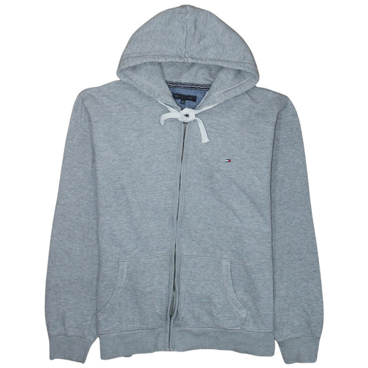Tommy Hilfiger Mens Grey XL Full Zip Hoodie Sweatshirt