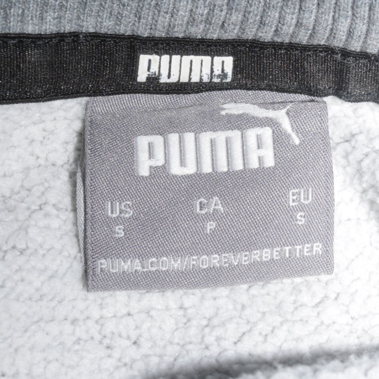 Puma Men's Grey Crew Neck Sweatshirt Small Regular Fit Fleece