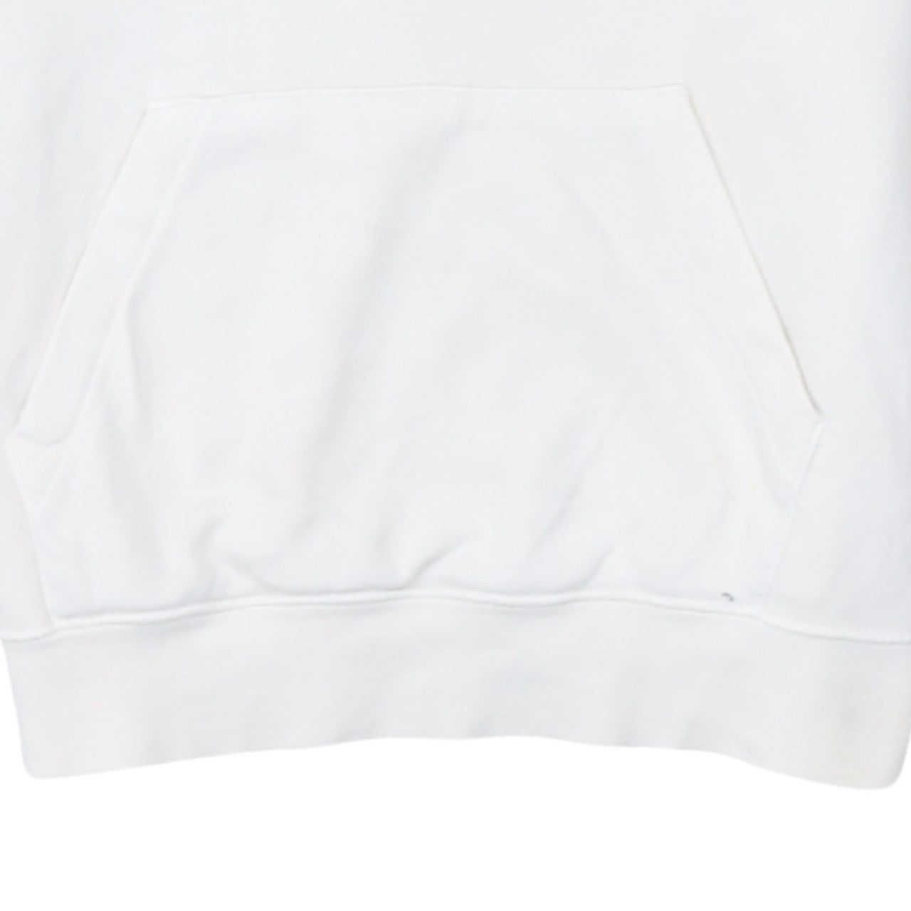 Nike Men's White XS Pullover Hoodie with Orange Logo Print