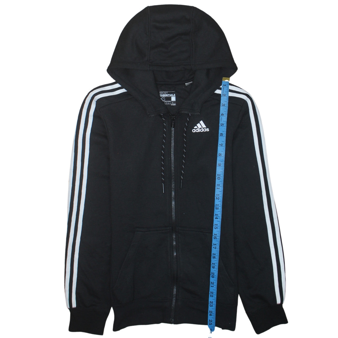 Adidas Men's Black XS Full Zip Hoodie Sport Essentials