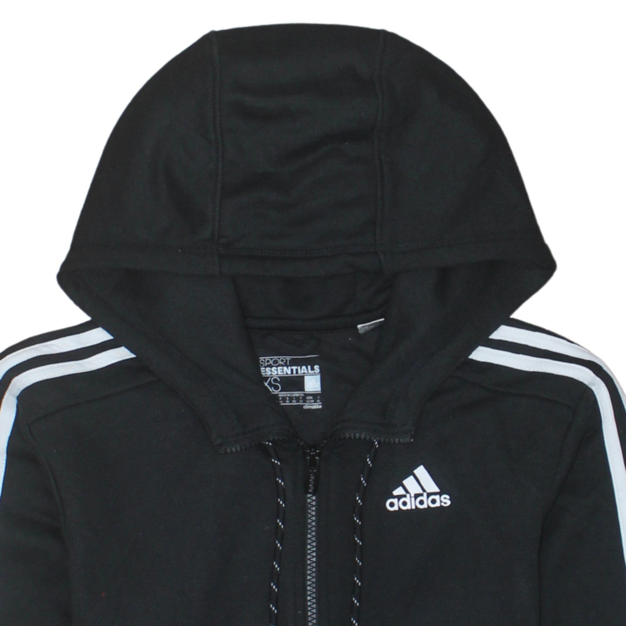 Adidas Men's Black XS Full Zip Hoodie Sport Essentials