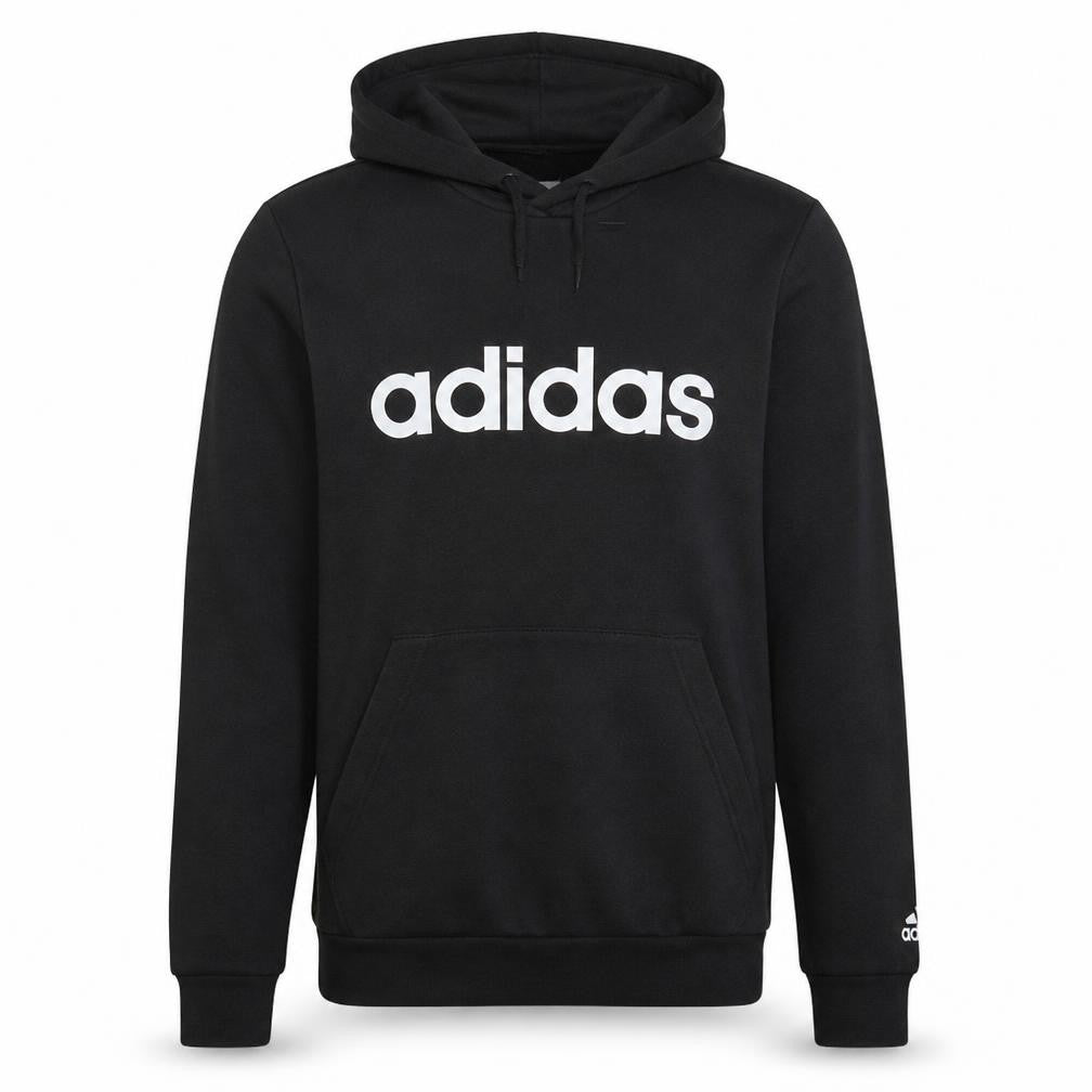 Adidas Men’s Black Small Pullover Hoodie Sweatshirt Logo Fleece
