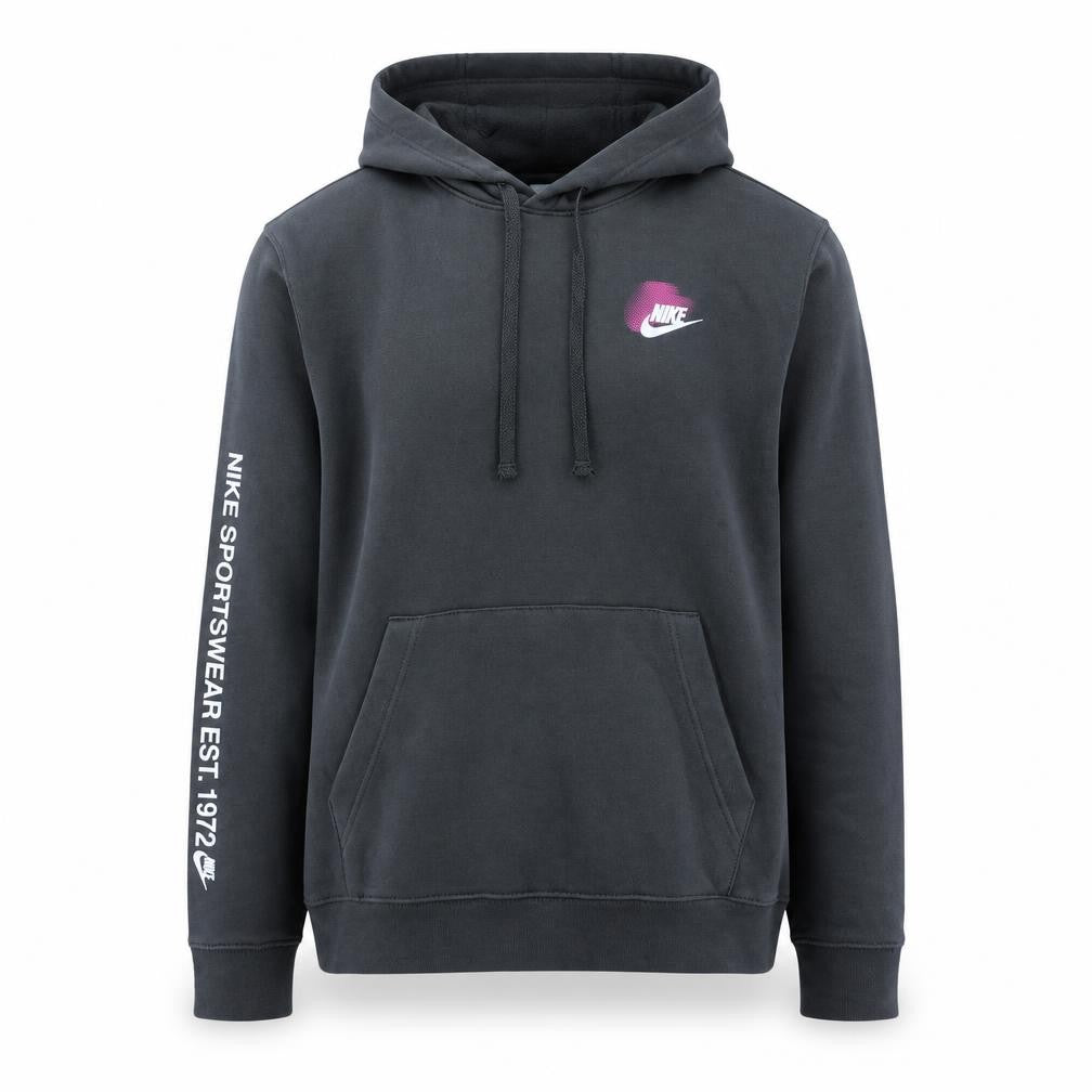 Nike Men's Black Pullover Hoodie S Sports Logo Fleece Sweatshirt