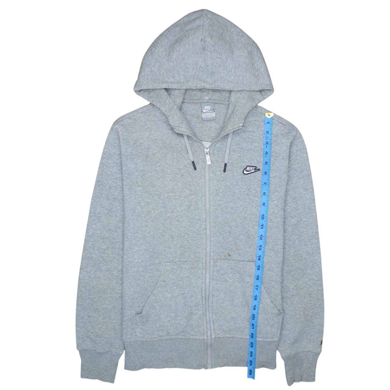 Nike Men's Grey Full Zip Hoodie Size M Sportswear Fleece