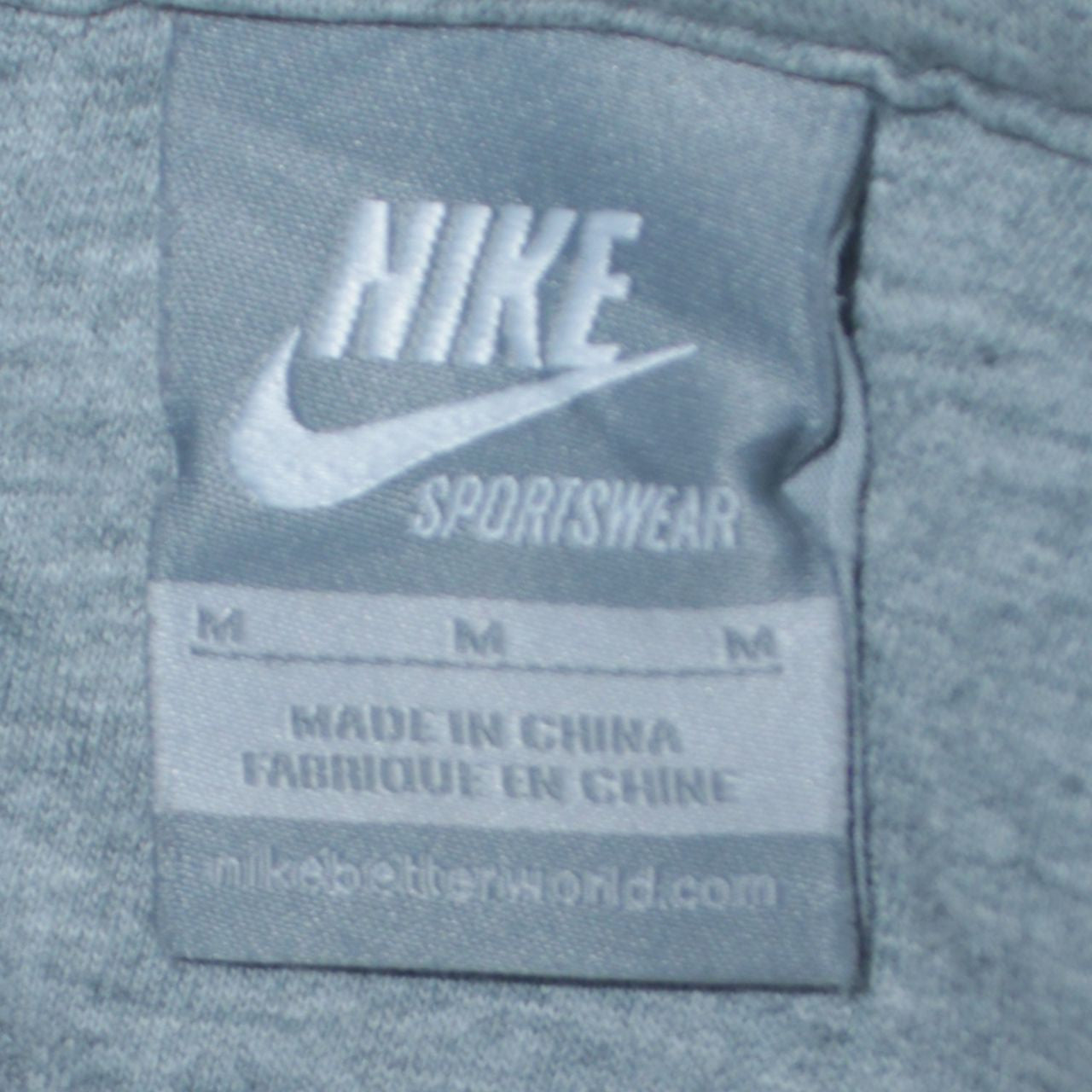 Nike Men's Grey Full Zip Hoodie Size M Sportswear Fleece