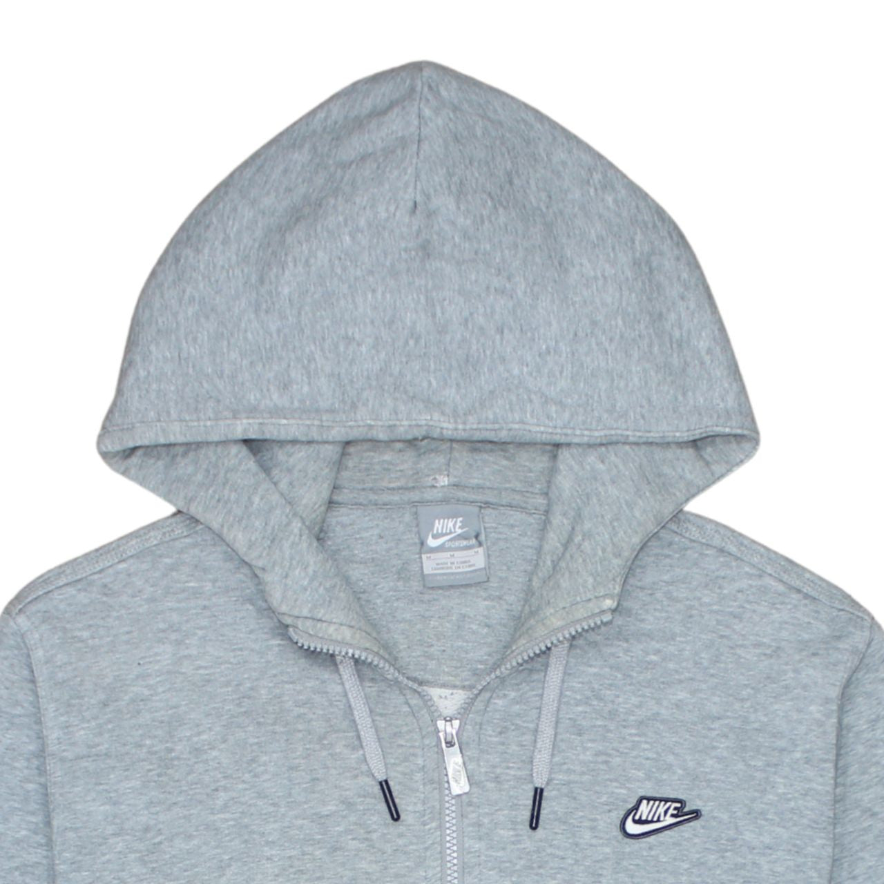Nike Men's Grey Full Zip Hoodie Size M Sportswear Fleece