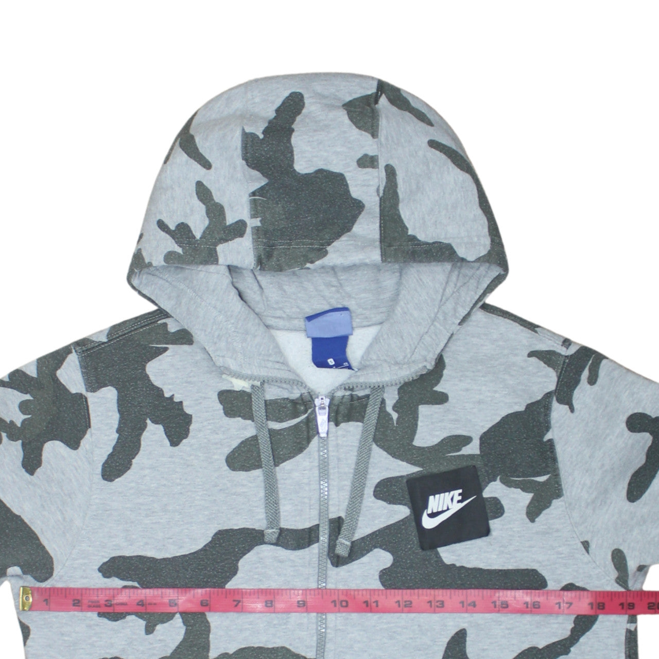 Nike Men's Grey Camo Full Zip Hoodie Small