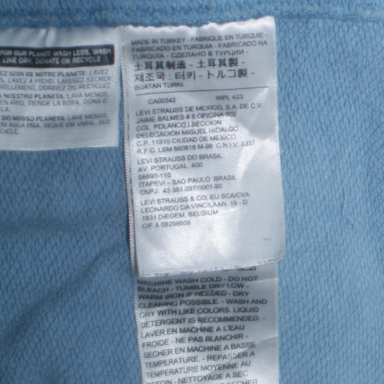 Levi's Women Blue Pullover Hoodie XL Logo Cotton Casual