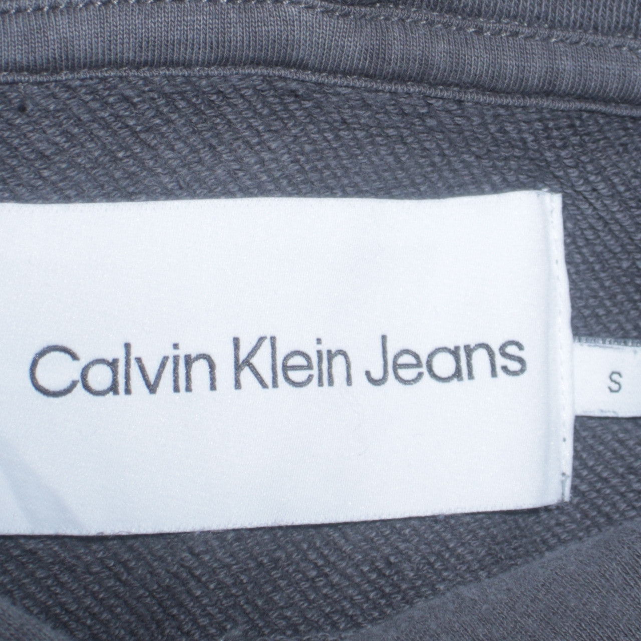 Calvin Klein Jeans Men's Grey Pullover Hoodie Size S Cotton Blend