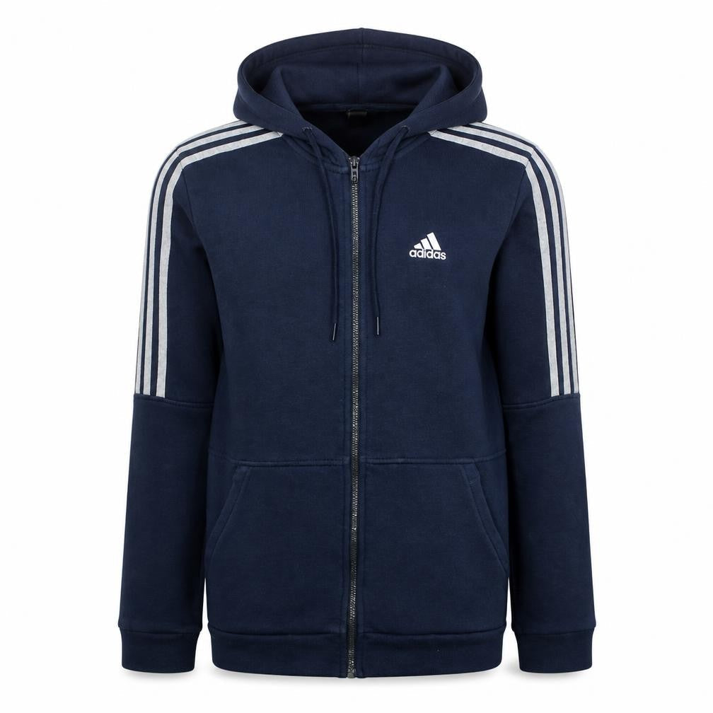 adidas Men's Blue XS Full Zip Hoodie Sweatshirt Regular Fit