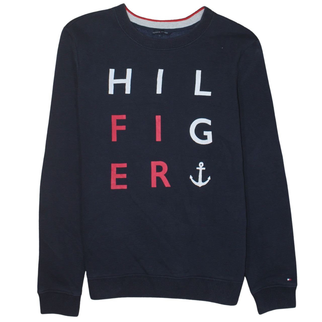 Tommy Hilfiger Men's Blue Graphic Logo Pullover Sweatshirt S