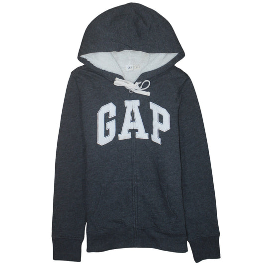 GAP Men’s Grey Full Zip Logo Hoodie XS Sherpa Lined Sweatshirt