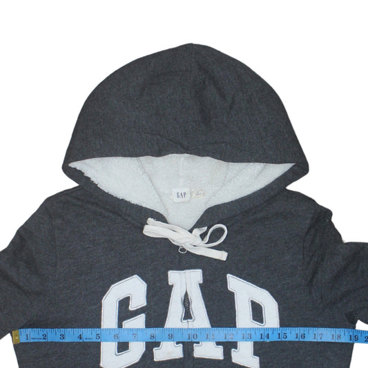 GAP Men’s Grey Full Zip Logo Hoodie XS Sherpa Lined Sweatshirt