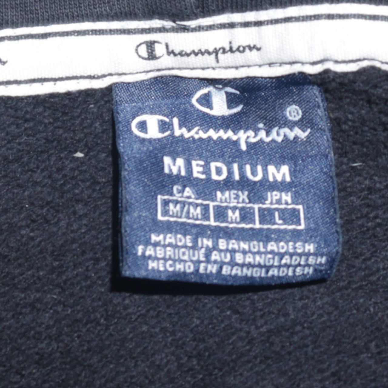 Champion Men’s Black Pullover Hoodie Medium Logo Fleece Sweatshirt