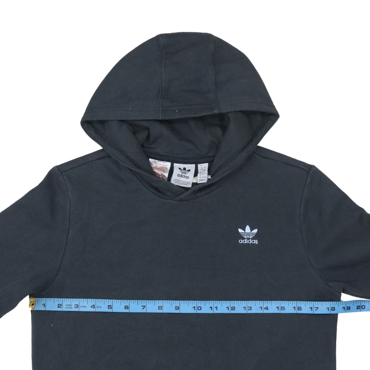 Adidas Boys Black Pullover Hoodie Sweatshirt 13-14 Years Cotton Blend