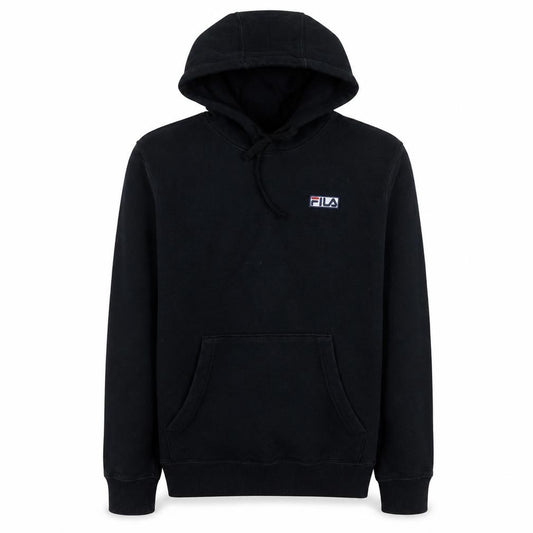 FILA Men's Black Pullover Hoodie Size S Regular Fit Fleece