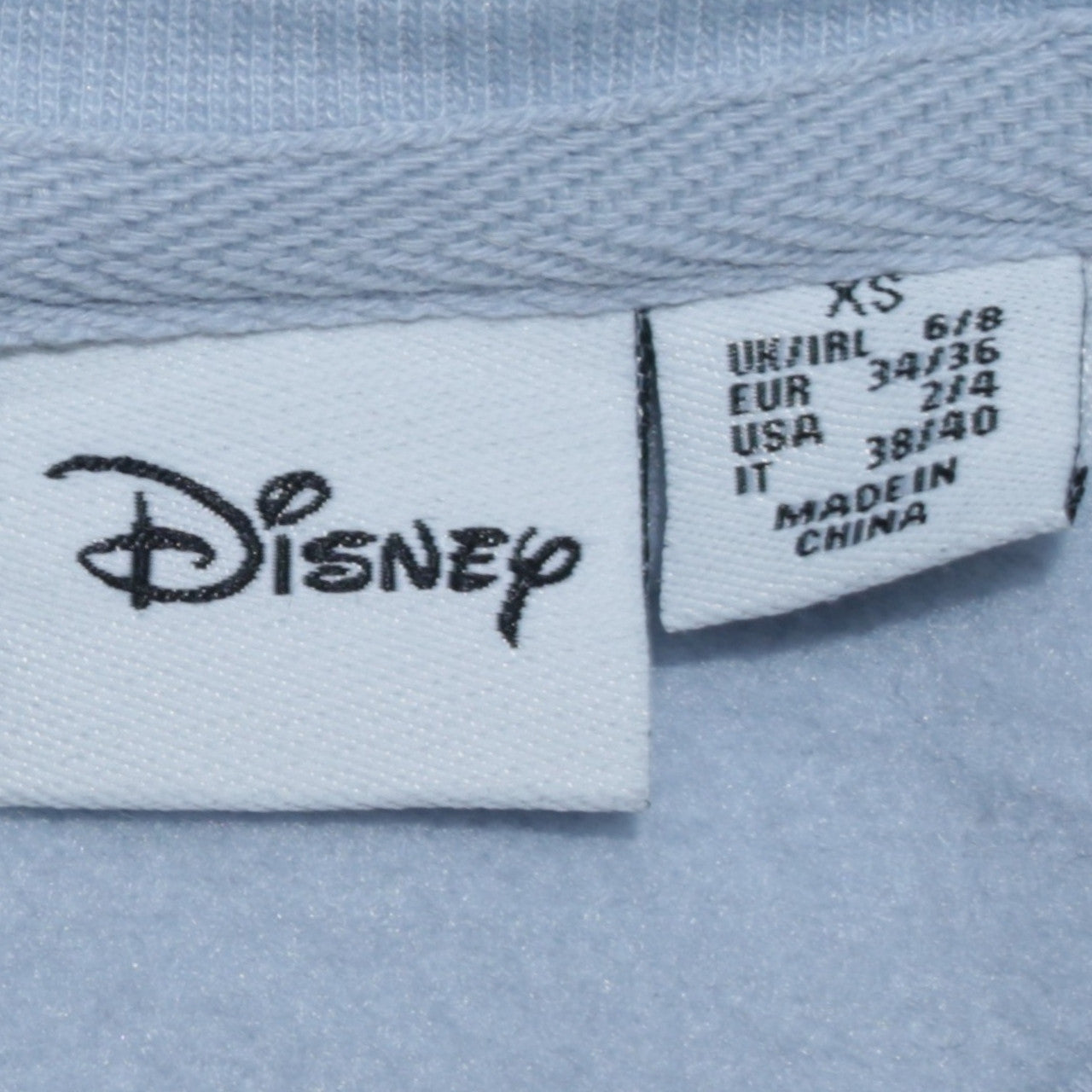 Disney Primark Cares Women Blue XS Pullover Sweatshirt Stitch Winter Theme