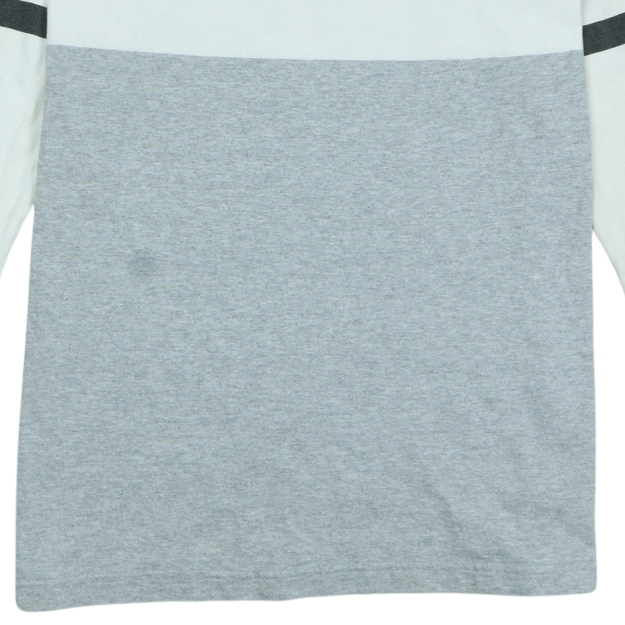 Adidas Men's Grey White Colourblock Long Sleeve V-Neck Shirt M