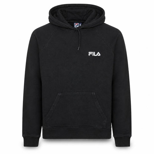 Fila Men’s Black Pullover Hoodie XL Regular Fit Cotton Blend