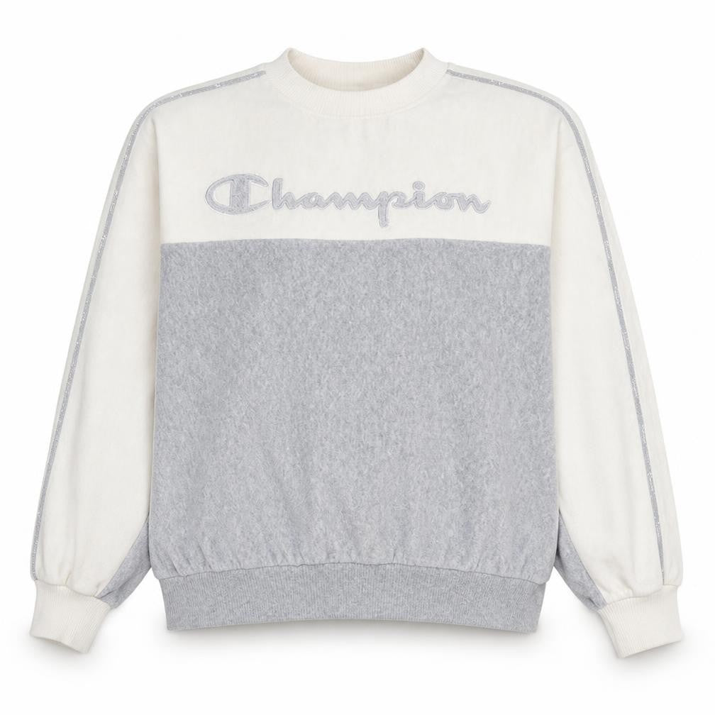 Champion Men's Grey Small Crew Neck Pullover Embroidered Sweatshirt