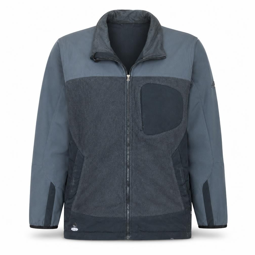 Front view of Adidas Men's Black Softshell Full Zip Jacket L Reflective Sports
