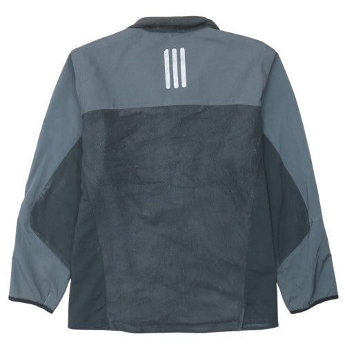 Back view of Adidas Men's Black Softshell Full Zip Jacket L Reflective Sports
