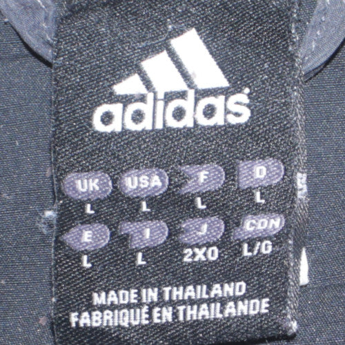 Close-up detail of Adidas Men's Black Softshell Full Zip Jacket L Reflective Sports