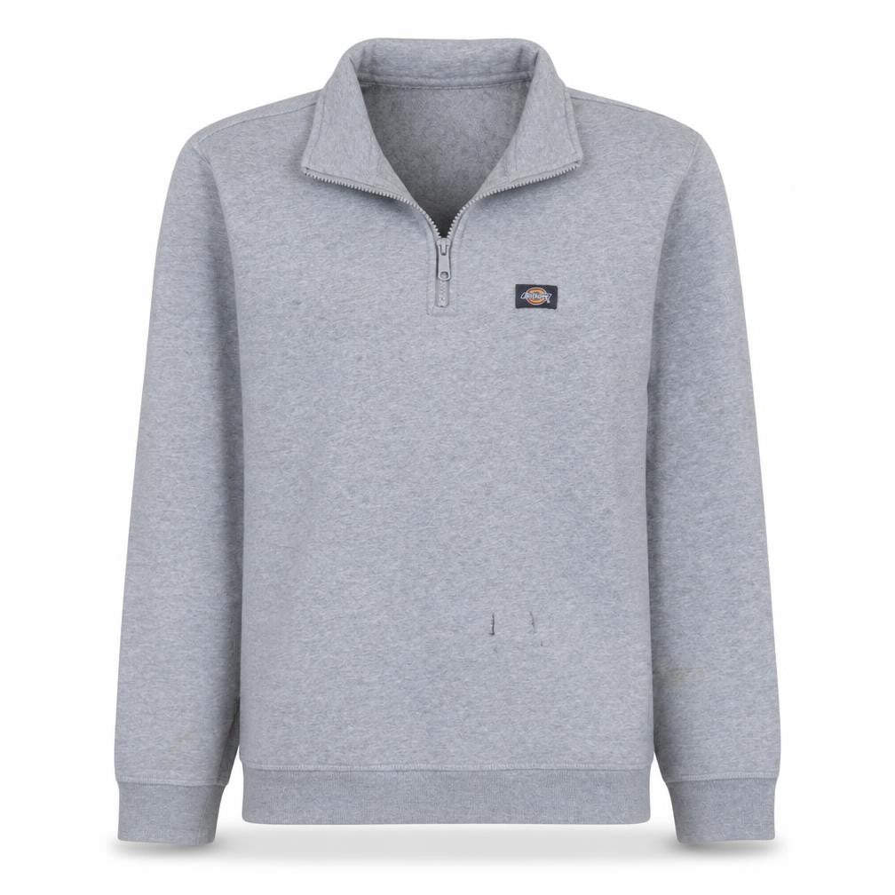 Dickies Men’s Grey 1/4 Zip Fleece Sweatshirt Size L