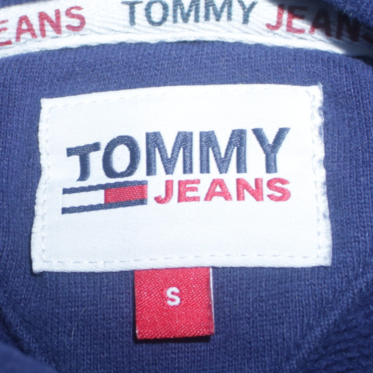 Tommy Jeans Men's Blue Pullover Hoodie Size S Embroidered Logo