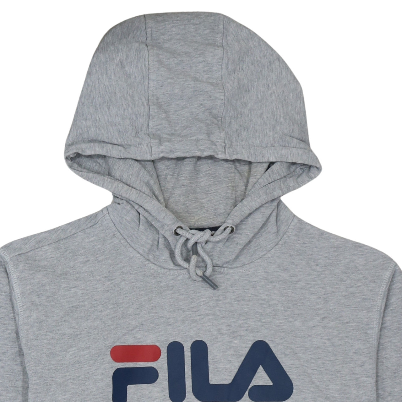 FILA Men's Grey Pullover Hoodie M Logo Sports Sweatshirt