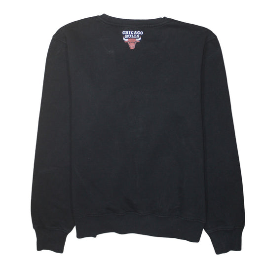 NBA Men’s Black Chicago Bulls Pullover Sweatshirt L Crew Neck