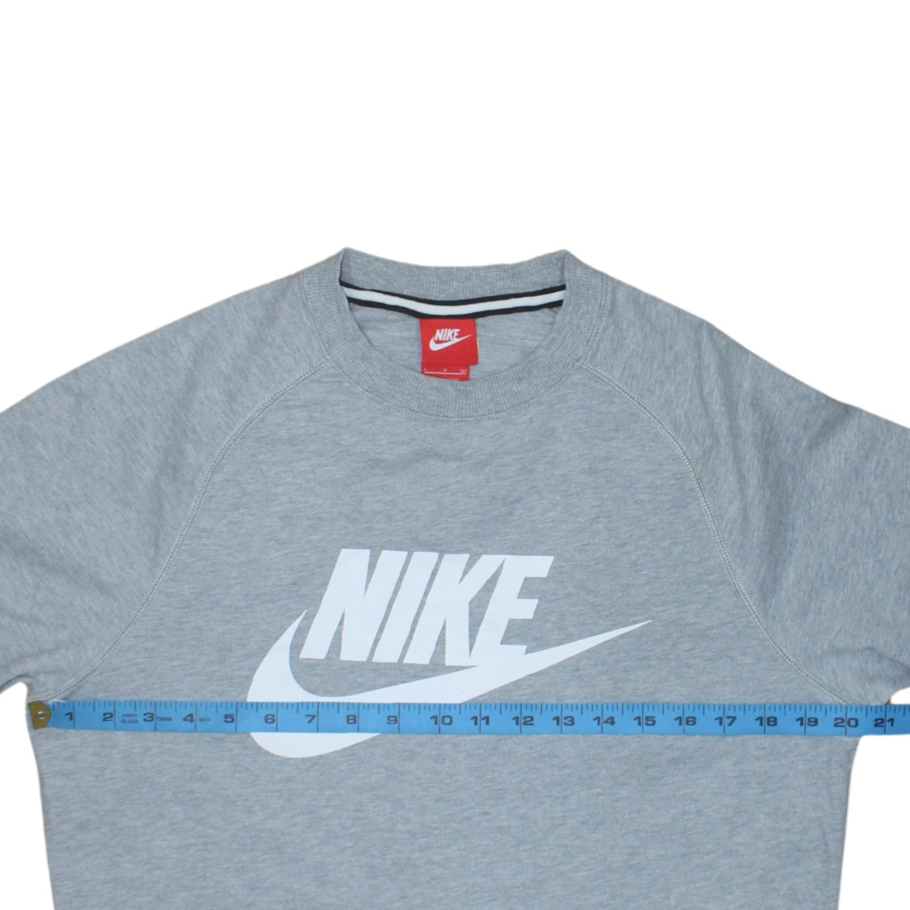 Nike Mens Grey Small Crew Neck Pullover Sweatshirt