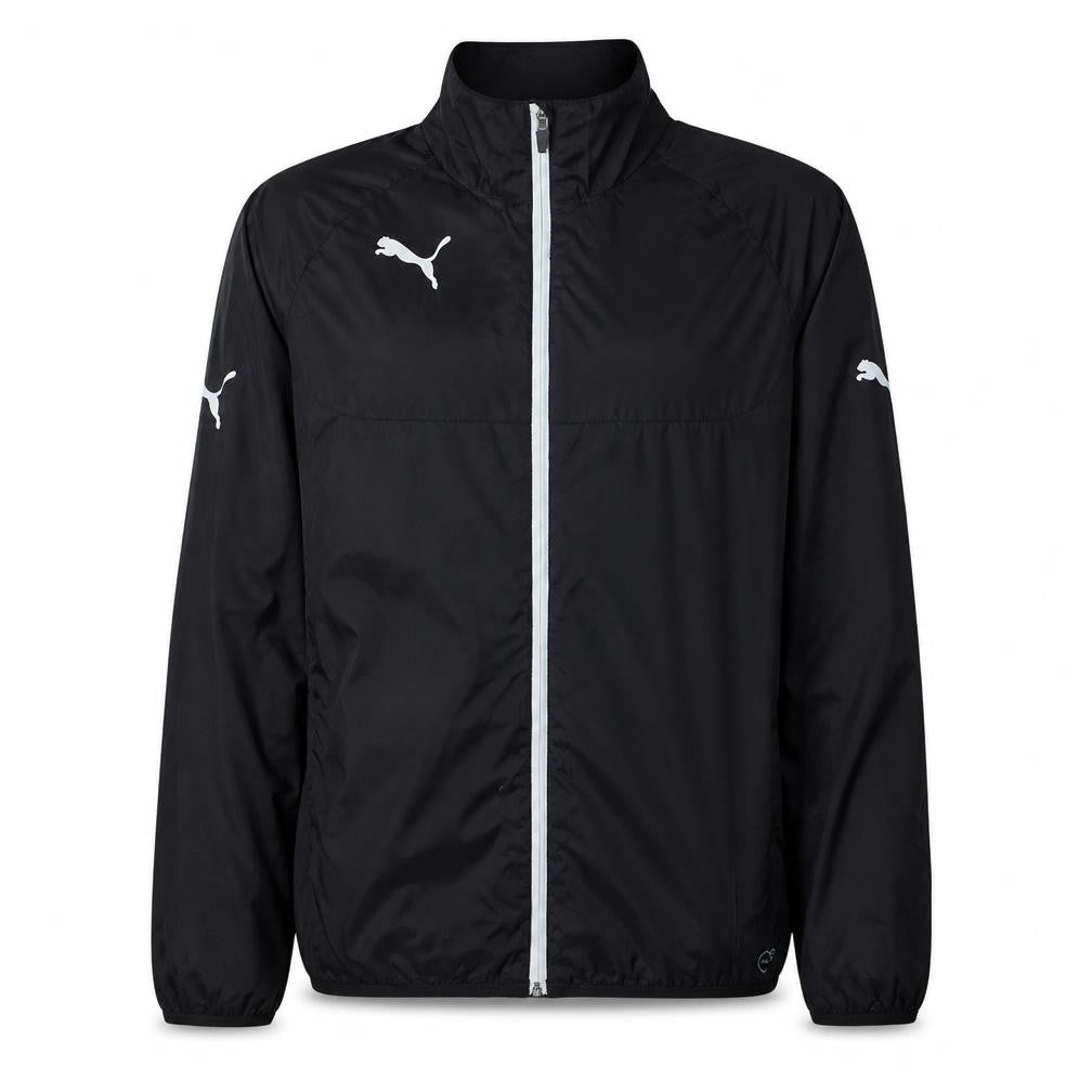 Front view of Puma women’s black 34 windbreaker water resistant sports jacket