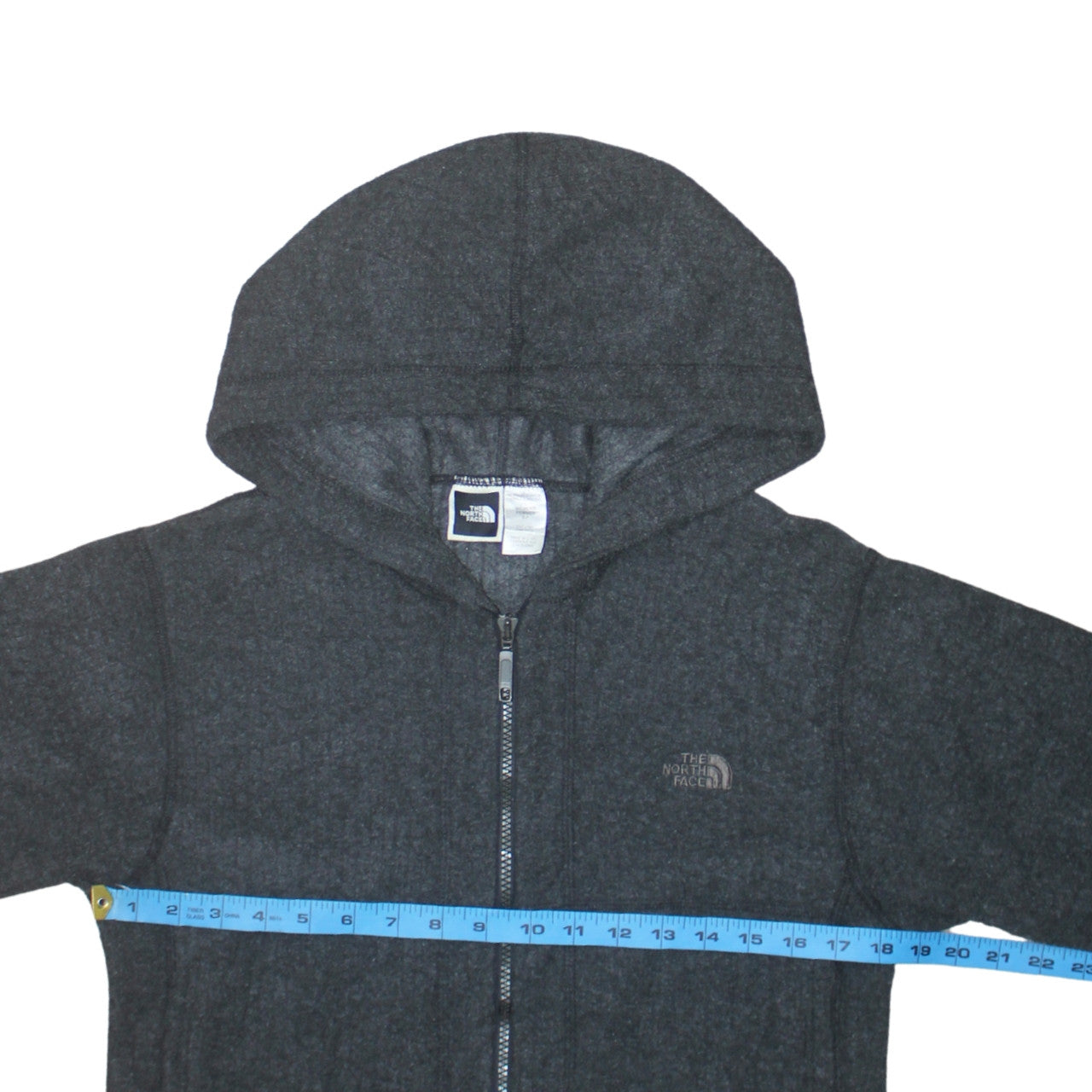 The North Face Womens Grey Full Zip Hooded Sweatshirt Size S Fleece