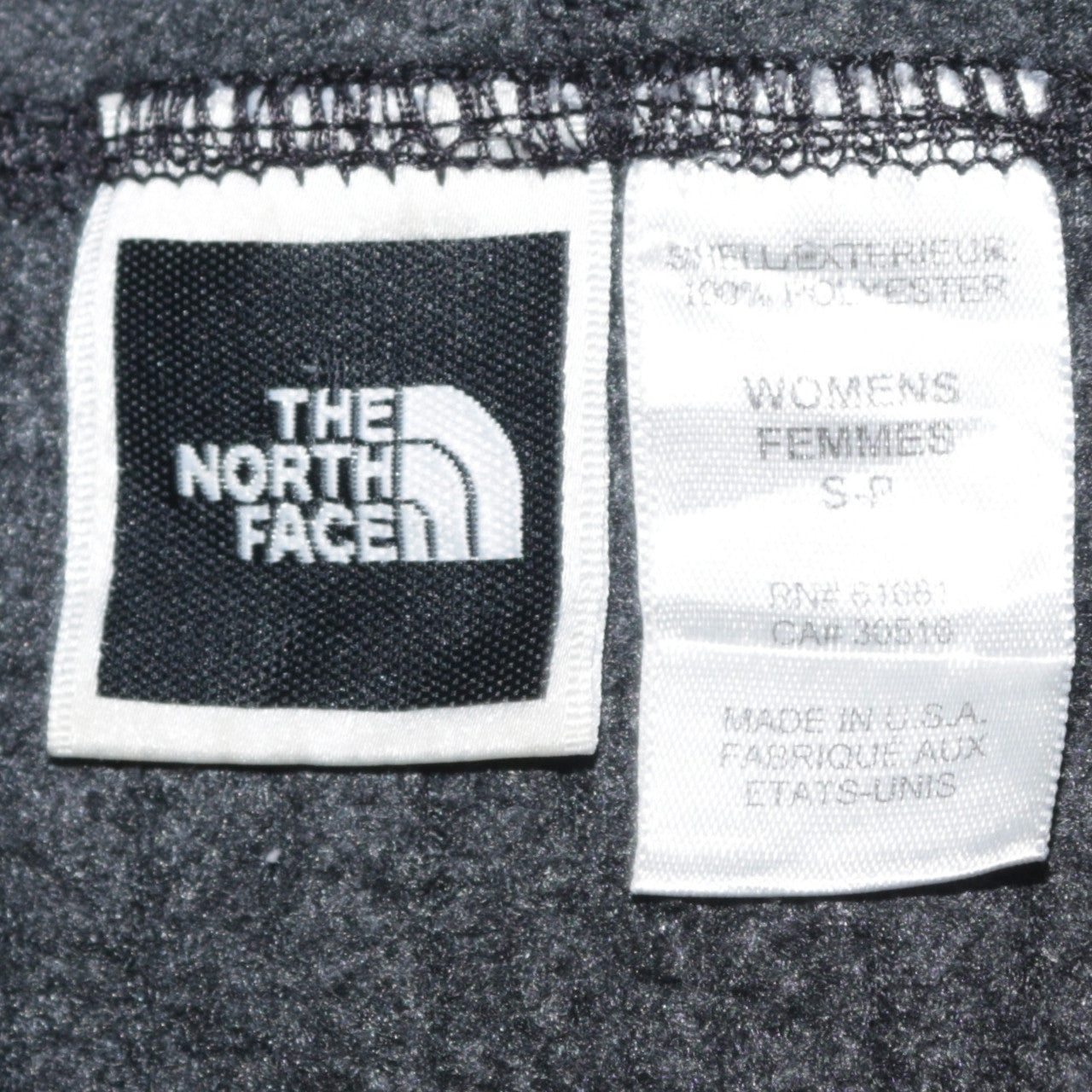The North Face Womens Grey Full Zip Hooded Sweatshirt Size S Fleece