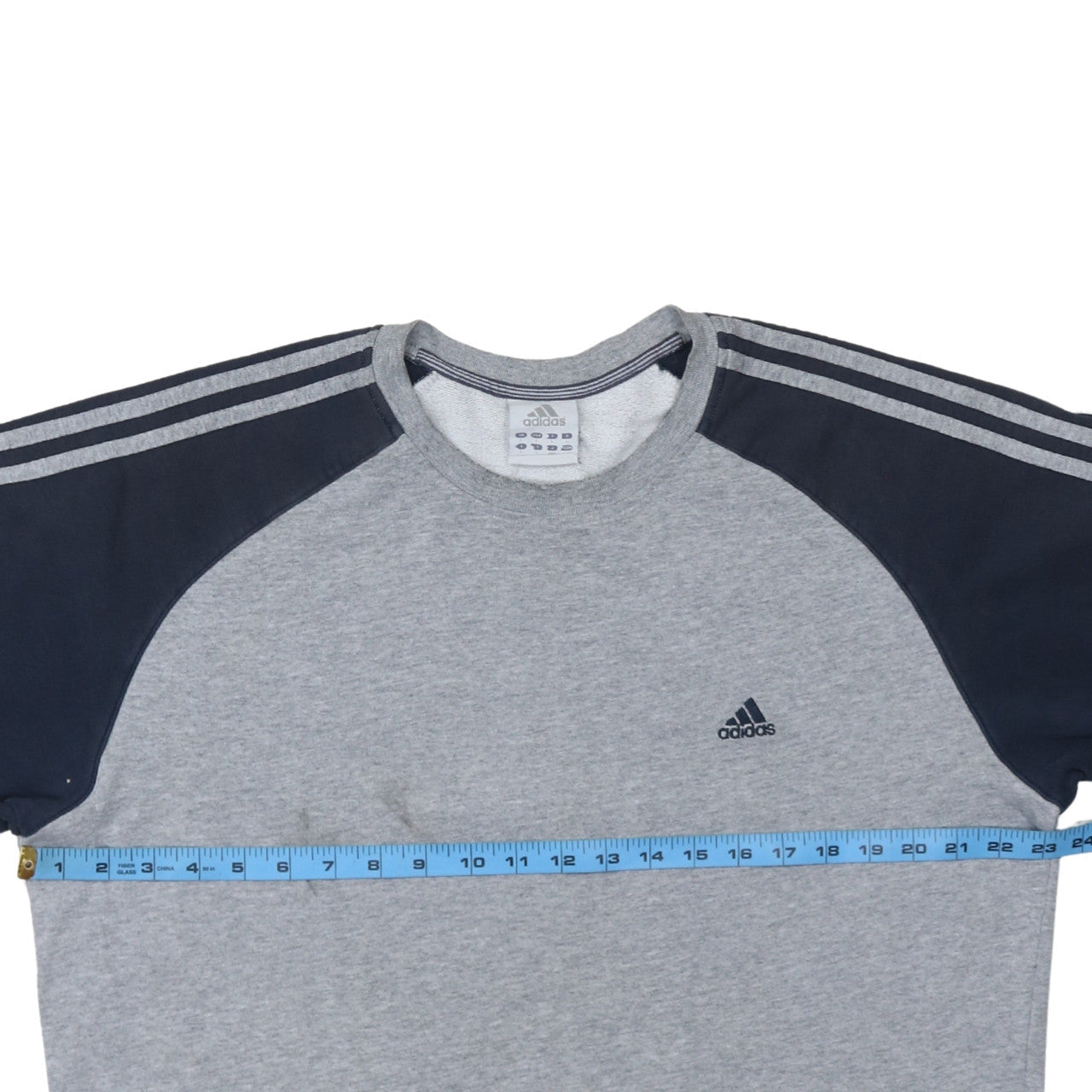 Adidas Men's Grey Crew Neck Pullover Sweatshirt Size L Sports Style