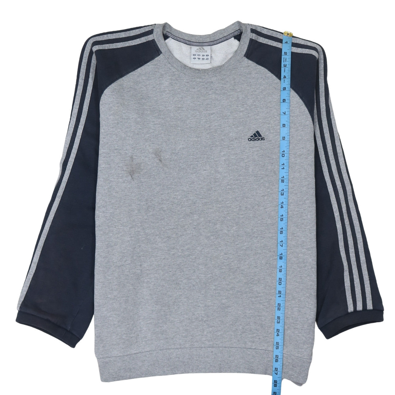 Adidas Men's Grey Crew Neck Pullover Sweatshirt Size L Sports Style