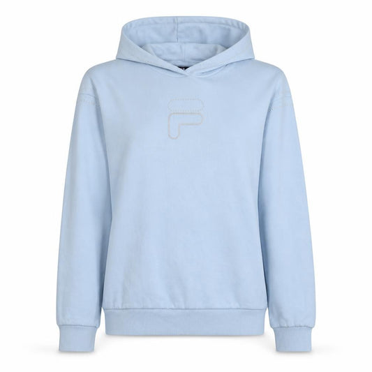 Fila Womens Light Blue Small Pullover Hoodie Rhinestone Logo Casual