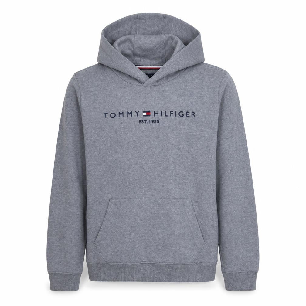 Tommy Hilfiger Womens Grey Pullover Hoodie with Logo Size 16