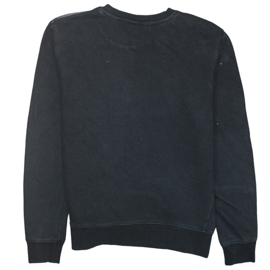Fila Men's Black Crew Neck Sweatshirt M Regular Fit Logo Pullover
