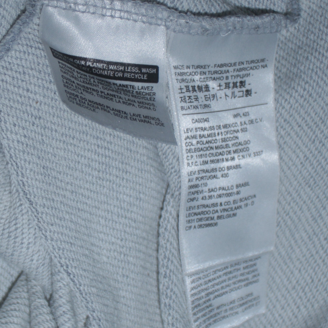 Levi's Men's Grey Logo Pullover Hoodie Size L Regular Fit