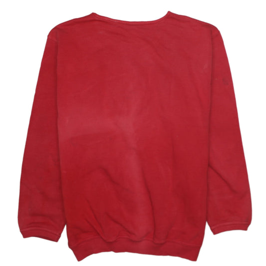 Fila Men's Red Pullover Sweatshirt Small Embroidered Logo Vintage