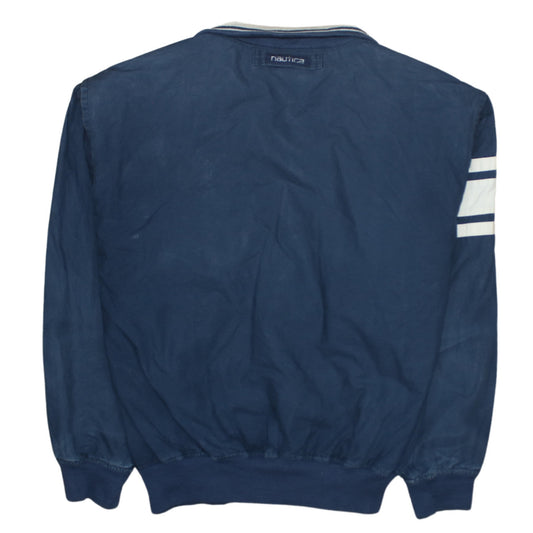 Nautica Men's Blue Cotton Bomber Jacket Size L Sporting Club