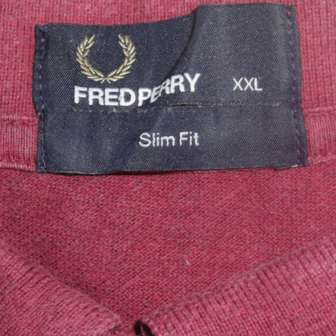 Fred Perry Men's Red Slim Fit Polo Shirt Size 2XL Cotton